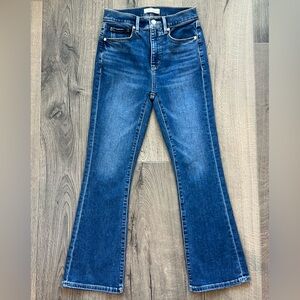 LOFT mid-dark Blue kick crop jeans